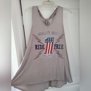 Harley-Davidson Gray Tank Top w/ Bling